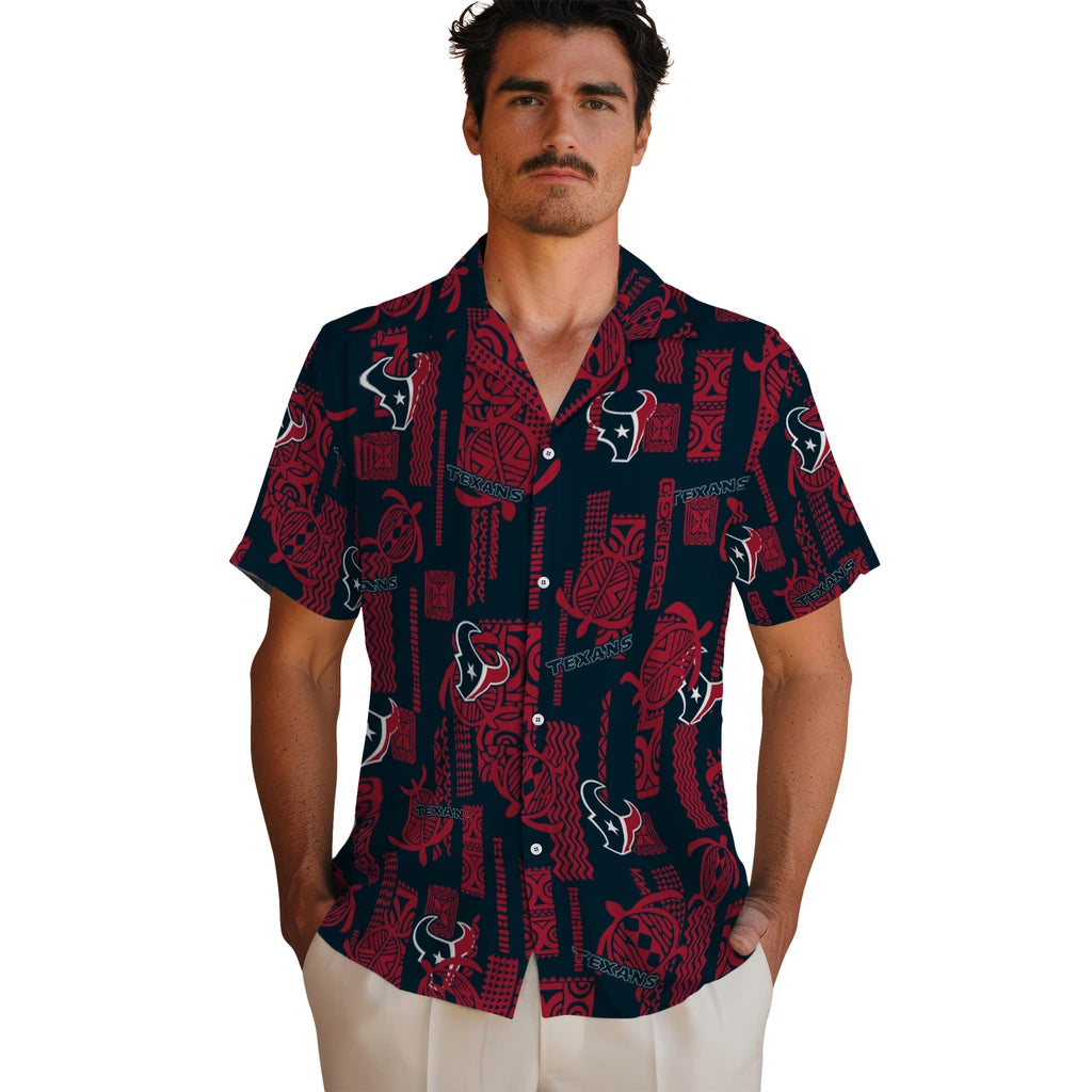 Houston Texans Hawaiian Shirt - Turtle Lines | Hula Hawaiian Shirts