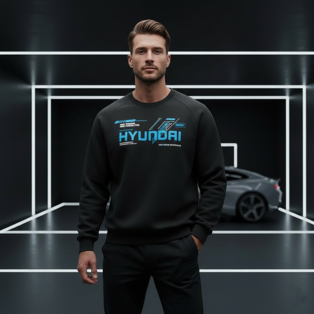 Hyundai "N-Performance" Heritage 3D Blueprint Crewneck Sweatshirt - LeagueLockerGear