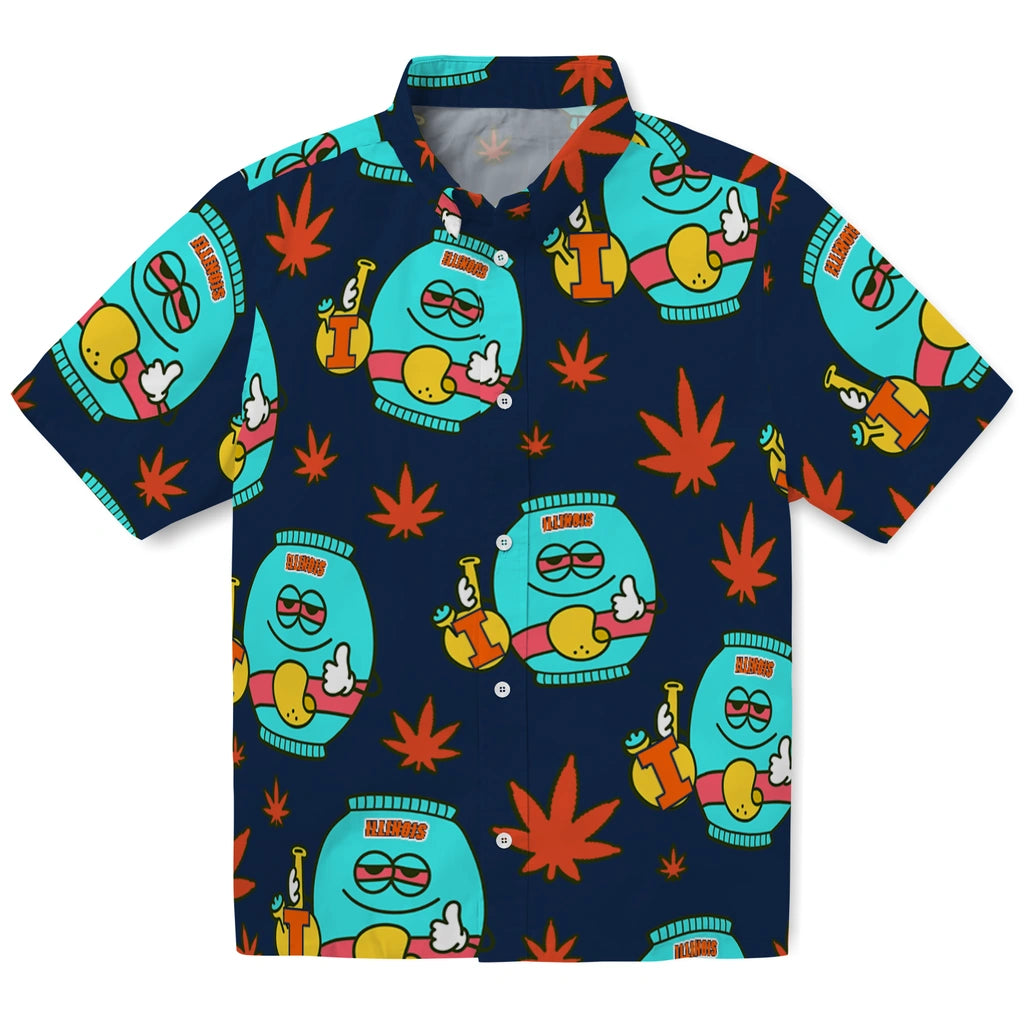 Illinois Fighting Illini Hawaiian Shirt - Chill Vibe | Hula Hawaiian Shirts