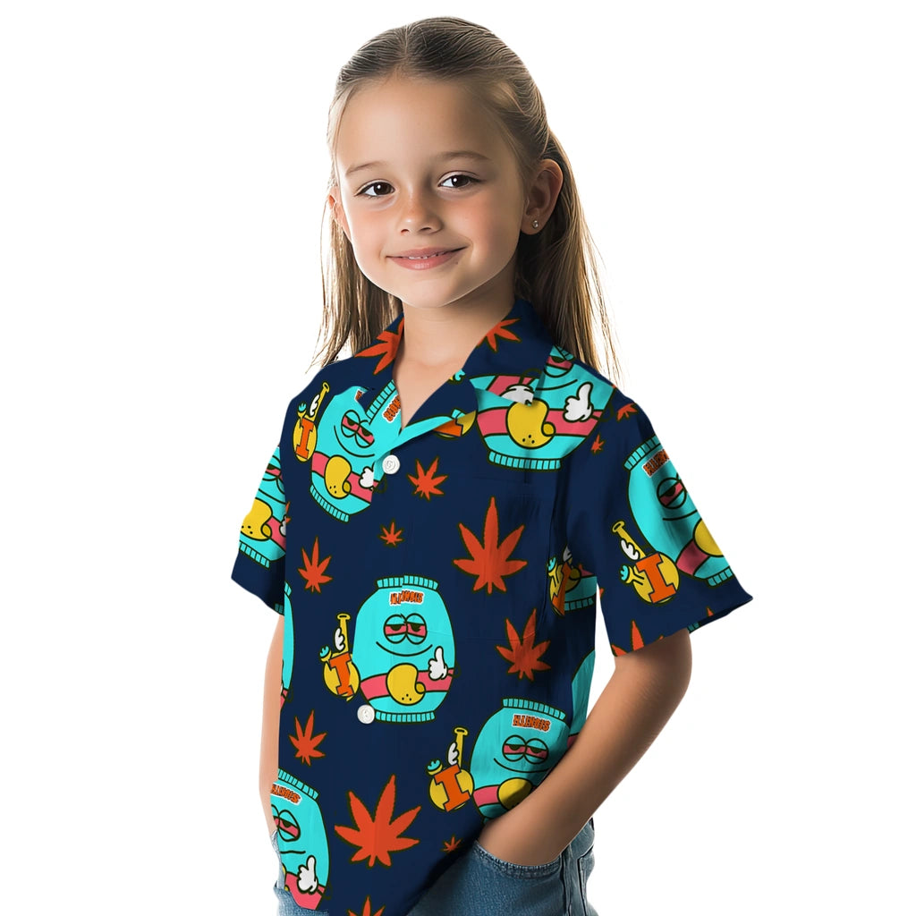 Illinois Fighting Illini Hawaiian Shirt - Chill Vibe | Hula Hawaiian Shirts