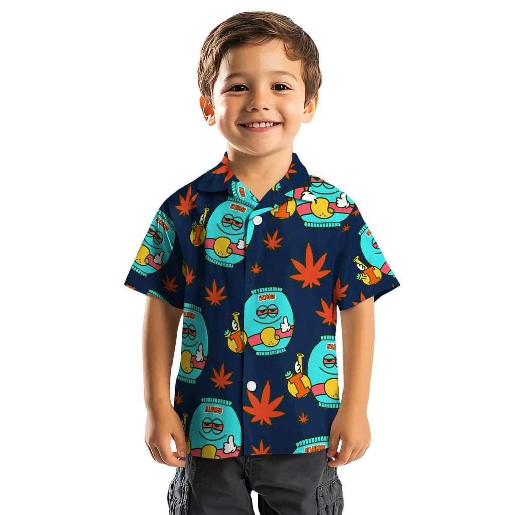 Illinois Fighting Illini Hawaiian Shirt - Chill Vibe | Hula Hawaiian Shirts