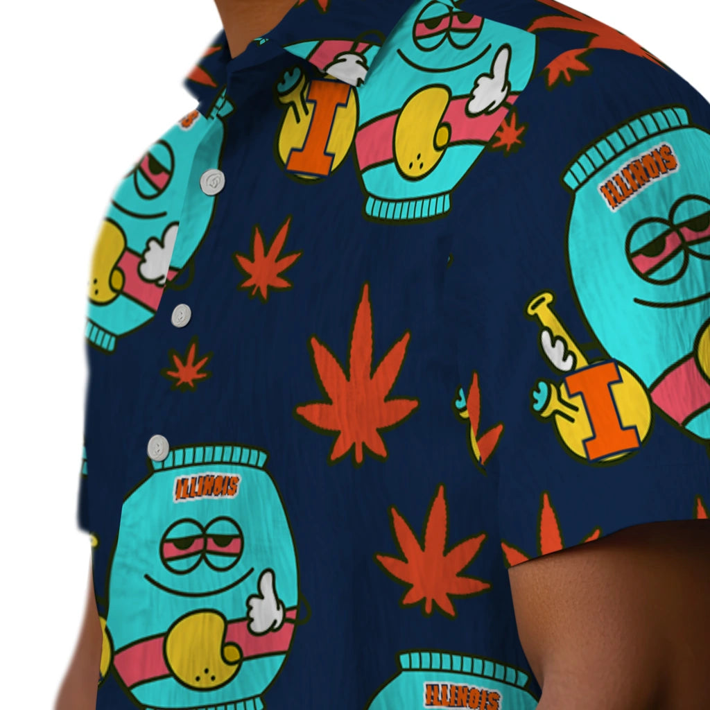 Illinois Fighting Illini Hawaiian Shirt - Chill Vibe | Hula Hawaiian Shirts