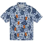 Illinois Fighting Illini Hawaiian Shirt - Hibiscus Blooms | Hula Hawaiian Shirts