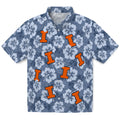Illinois Fighting Illini Hawaiian Shirt - Hibiscus Cluster | Hula Hawaiian Shirts