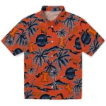 Illinois Fighting Illini Hawaiian Shirt - Palm Sunset | Hula Hawaiian Shirts