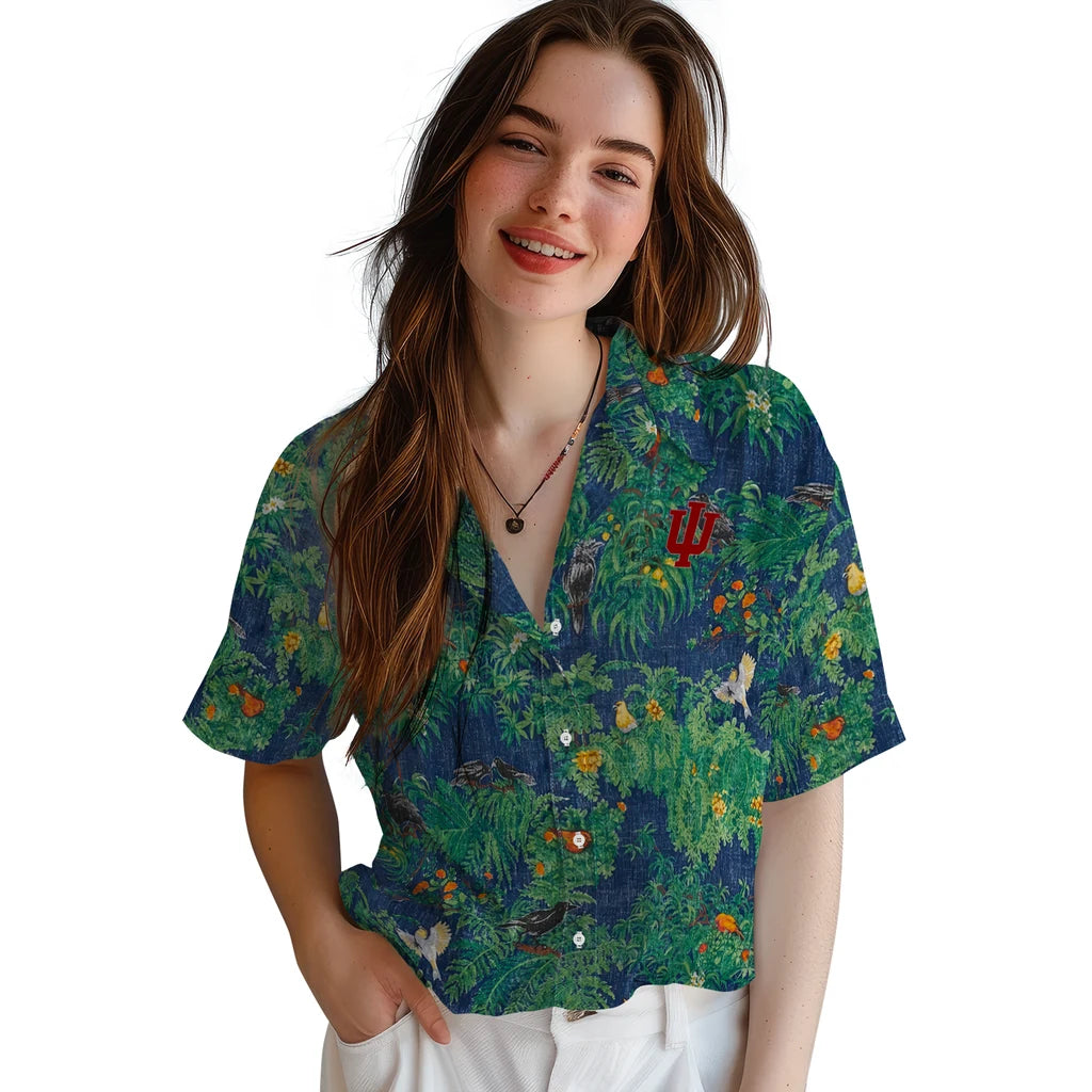 Indiana Hoosiers Hawaiian Shirt - Bird Canopy | Hula Hawaiian Shirts