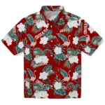 Indiana Hoosiers Hawaiian Shirt - Flamingo and Hibiscus | Hula Hawaiian Shirts