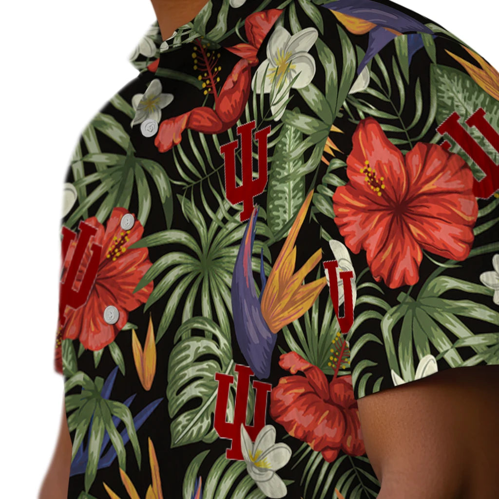 Indiana Hoosiers Hawaiian Shirt - Hawaii Floral Hibiscus | Hula Hawaiian Shirts