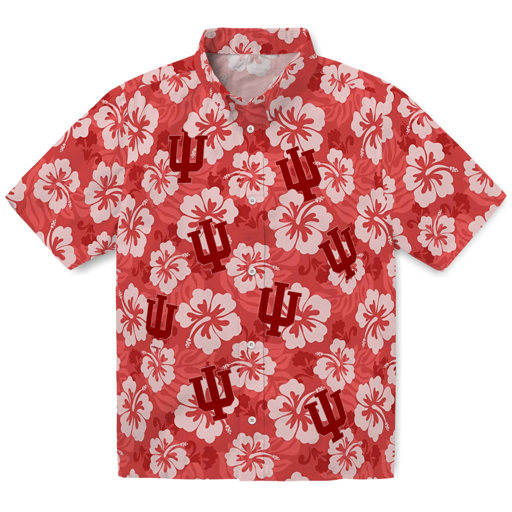 Indiana Hoosiers Hawaiian Shirt - Hibiscus Cluster | Hula Hawaiian Shirts