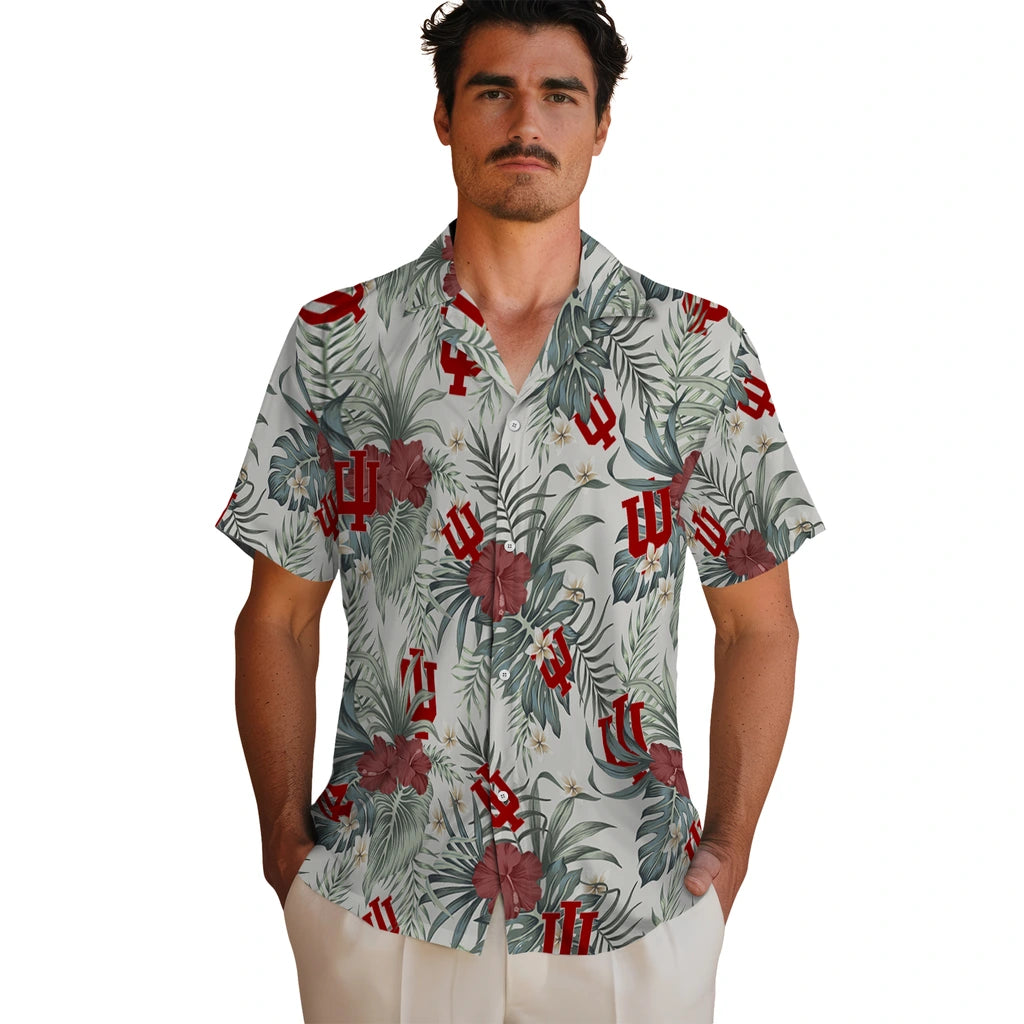 Indiana Hoosiers Hawaiian Shirt - Hibiscus Designs | Hula Hawaiian Shirts