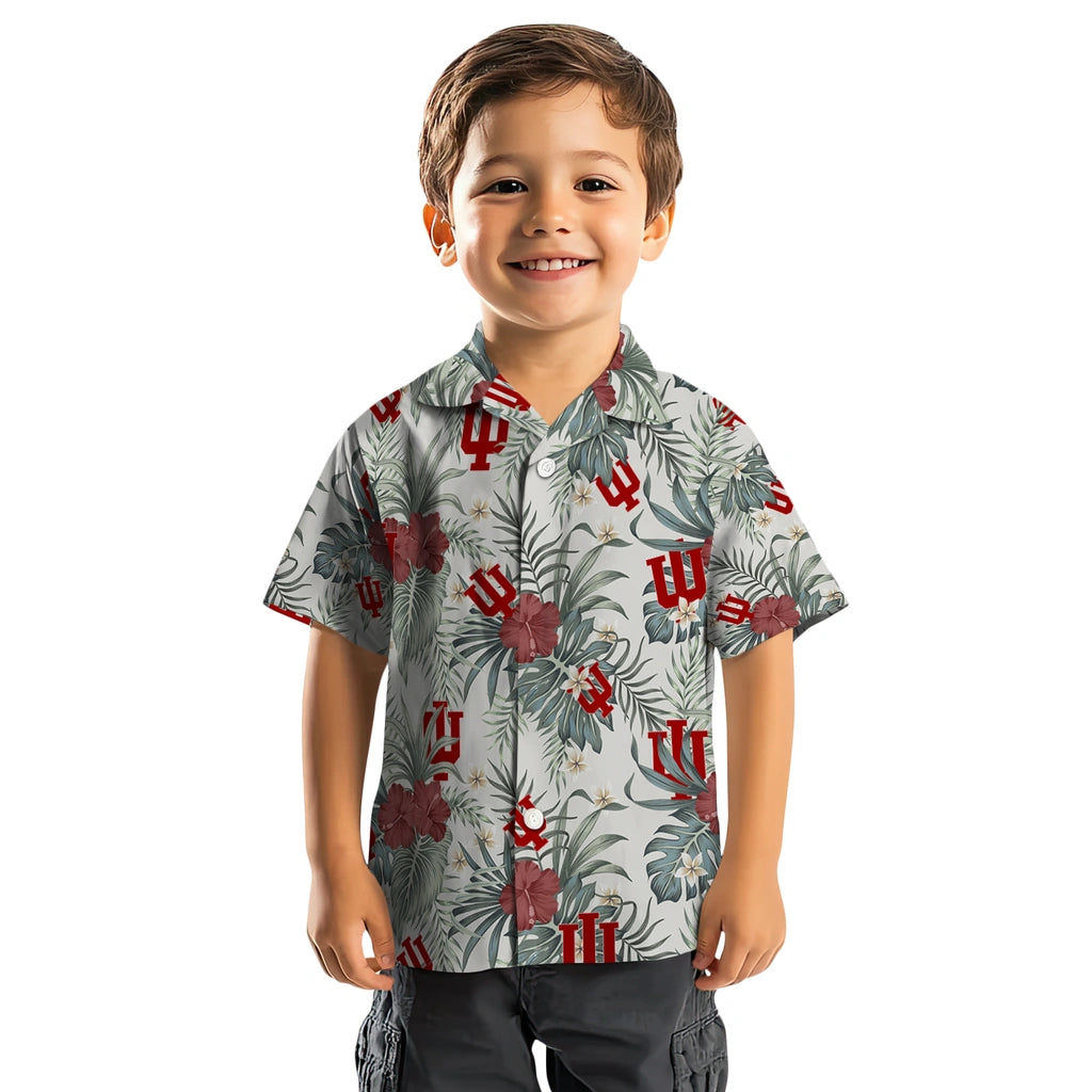 Indiana Hoosiers Hawaiian Shirt - Hibiscus Designs | Hula Hawaiian Shirts