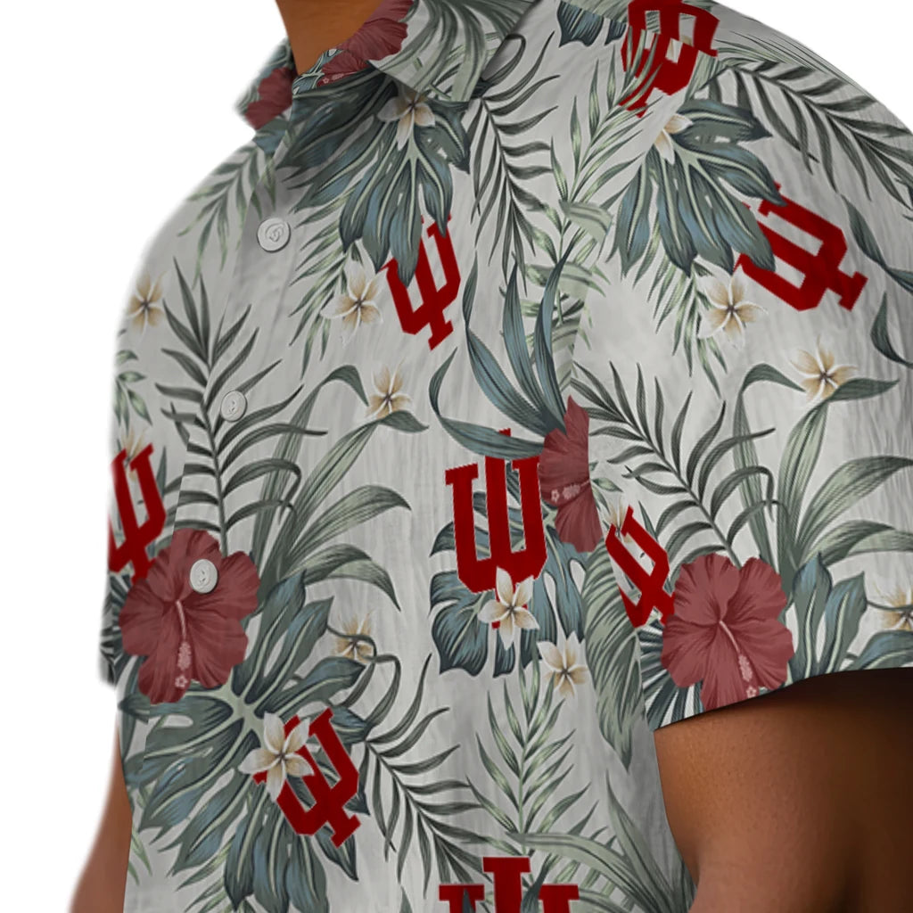 Indiana Hoosiers Hawaiian Shirt - Hibiscus Designs | Hula Hawaiian Shirts