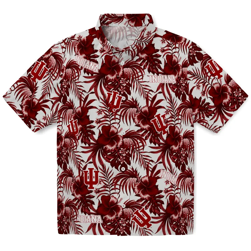 Indiana Hoosiers Hawaiian Shirt - Hibiscus Exotic | Hula Hawaiian Shirts