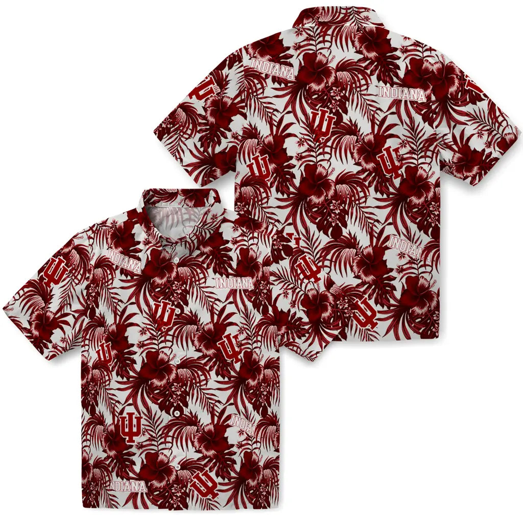 Indiana Hoosiers Hawaiian Shirt - Hibiscus Exotic | Hula Hawaiian Shirts
