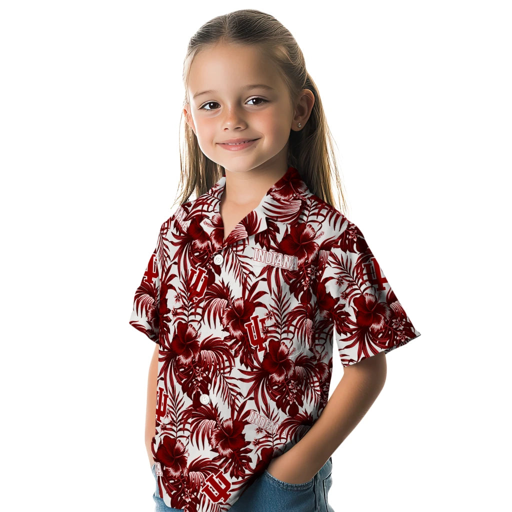 Indiana Hoosiers Hawaiian Shirt - Hibiscus Exotic | Hula Hawaiian Shirts