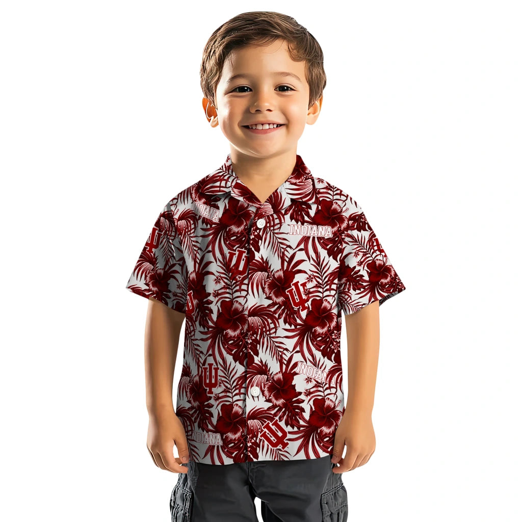 Indiana Hoosiers Hawaiian Shirt - Hibiscus Exotic | Hula Hawaiian Shirts