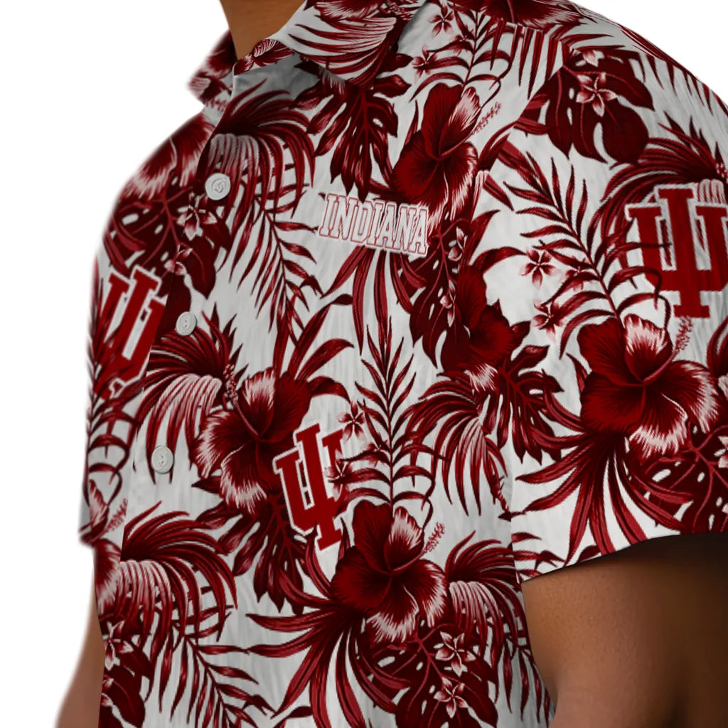 Indiana Hoosiers Hawaiian Shirt - Hibiscus Exotic | Hula Hawaiian Shirts