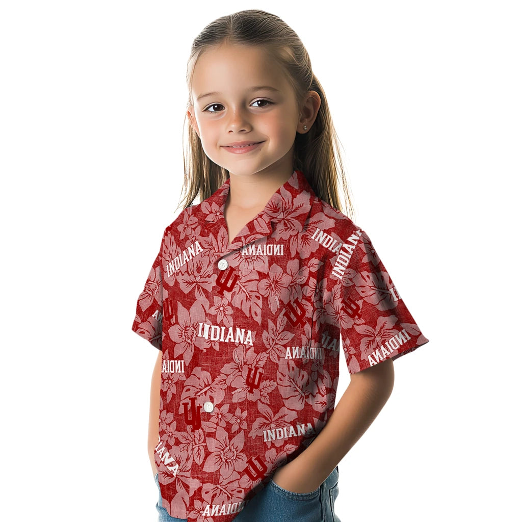 Indiana Hoosiers Hawaiian Shirt - Hibiscus Oasis | Hula Hawaiian Shirts