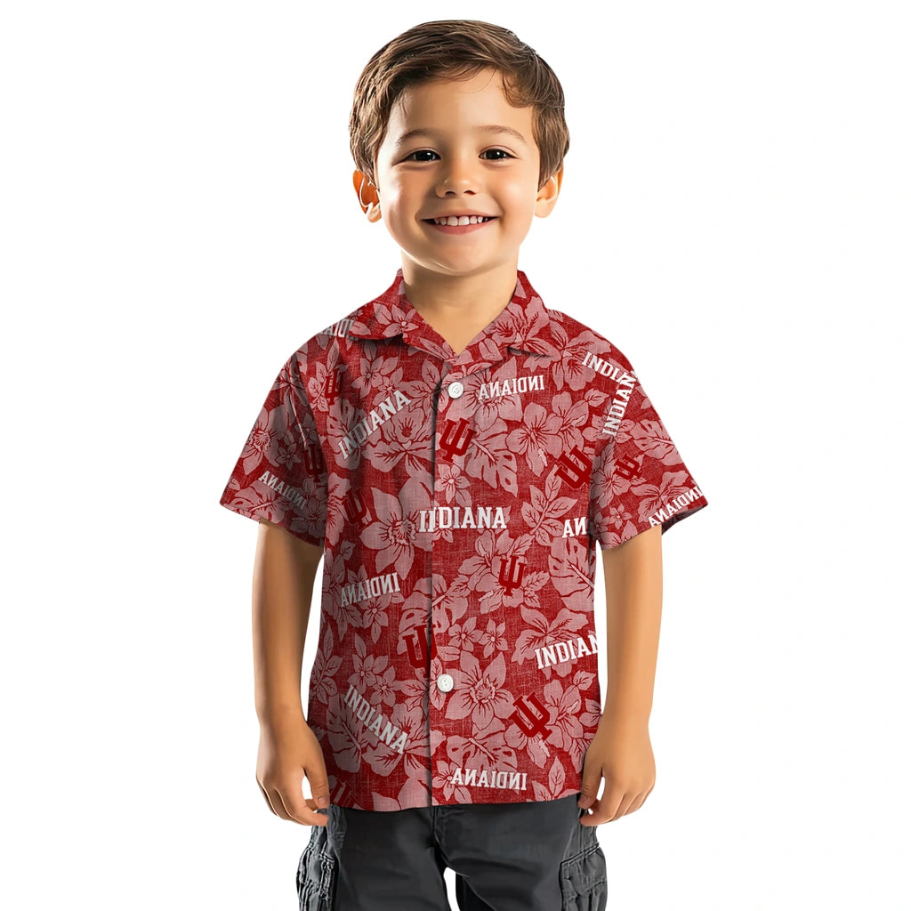 Indiana Hoosiers Hawaiian Shirt - Hibiscus Oasis | Hula Hawaiian Shirts