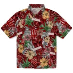 Indiana Hoosiers Hawaiian Shirt - Hibiscus Tiki Jungle | Hula Hawaiian Shirts