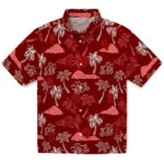 Indiana Hoosiers Hawaiian Shirt - Palm And Clouds | Hula Hawaiian Shirts