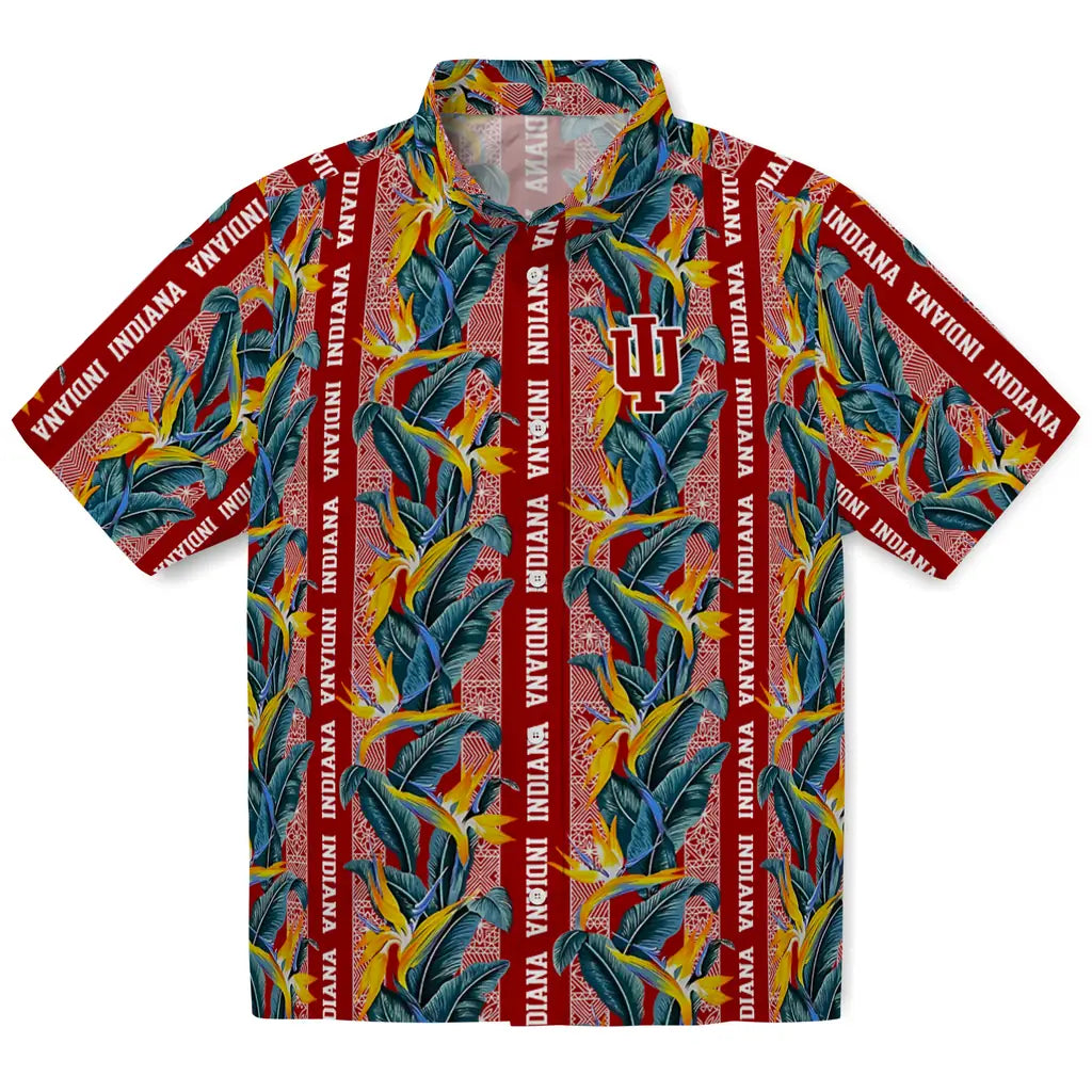Indiana Hoosiers Hawaiian Shirt - Paradise Vines | Hula Hawaiian Shirts