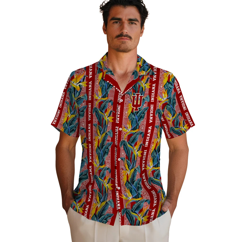 Indiana Hoosiers Hawaiian Shirt - Paradise Vines | Hula Hawaiian Shirts