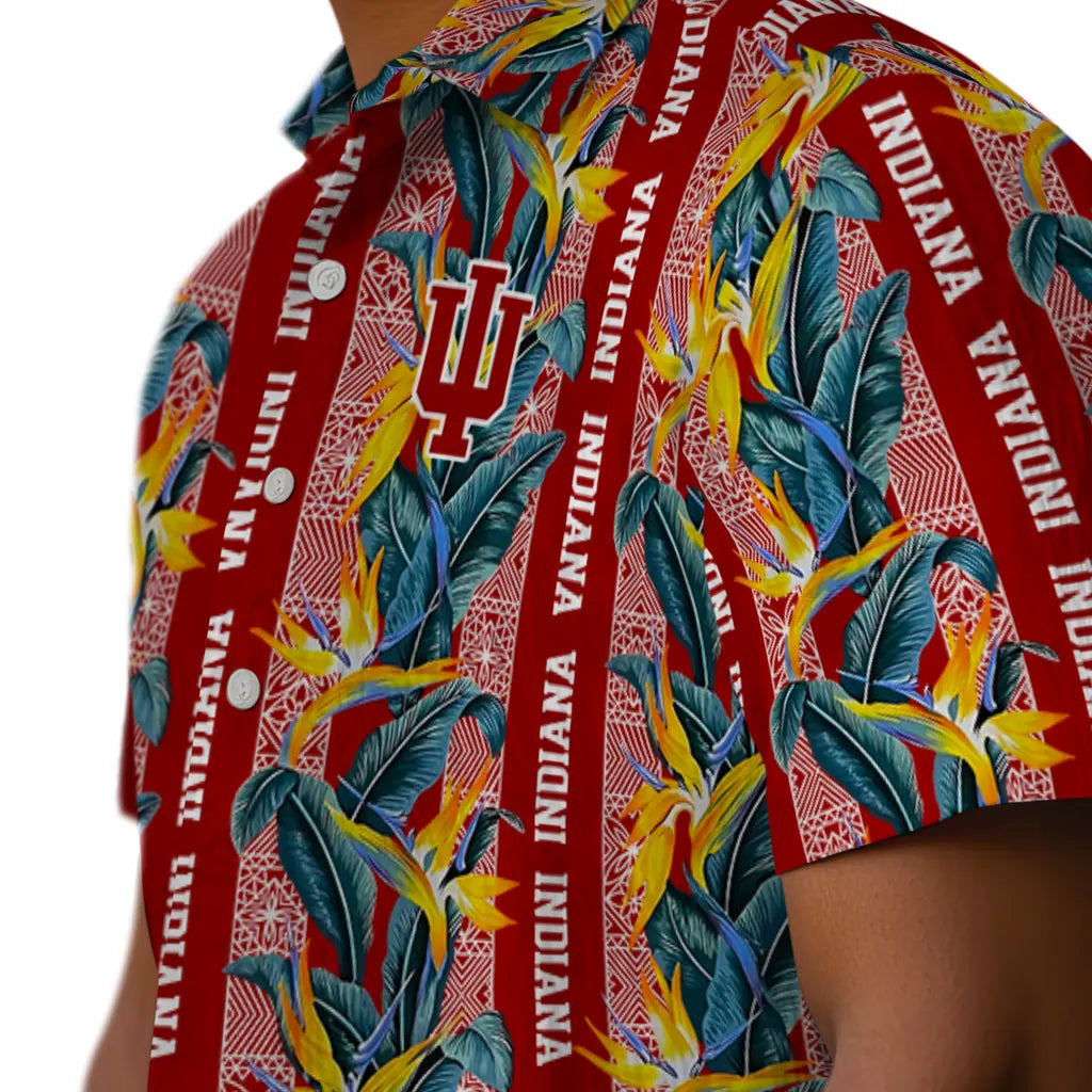 Indiana Hoosiers Hawaiian Shirt - Paradise Vines | Hula Hawaiian Shirts