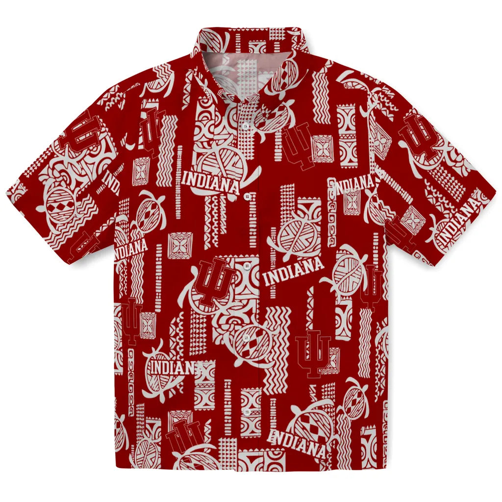 Indiana Hoosiers Hawaiian Shirt - Turtle Lines | Hula Hawaiian Shirts