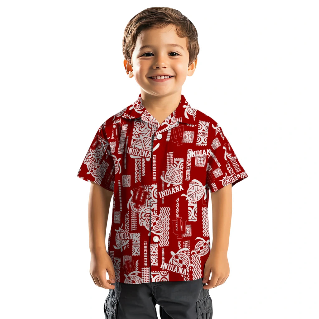 Indiana Hoosiers Hawaiian Shirt - Turtle Lines | Hula Hawaiian Shirts
