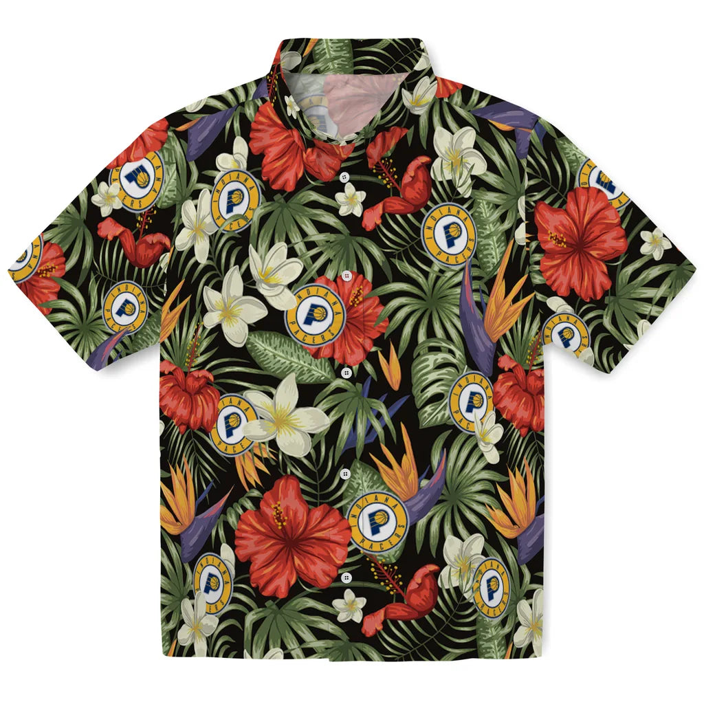 Indiana Pacers Hawaiian Shirt - Hawaii Floral Hibiscus | Hula Hawaiian Shirts
