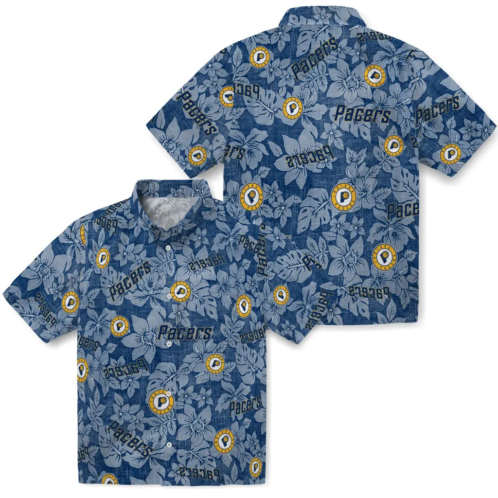 Indiana Pacers Hawaiian Shirt - Hibiscus Oasis | Hula Hawaiian Shirts
