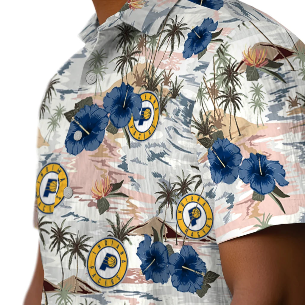 Indiana Pacers Hawaiian Shirt - Hibiscus Seaside | Hula Hawaiian Shirts