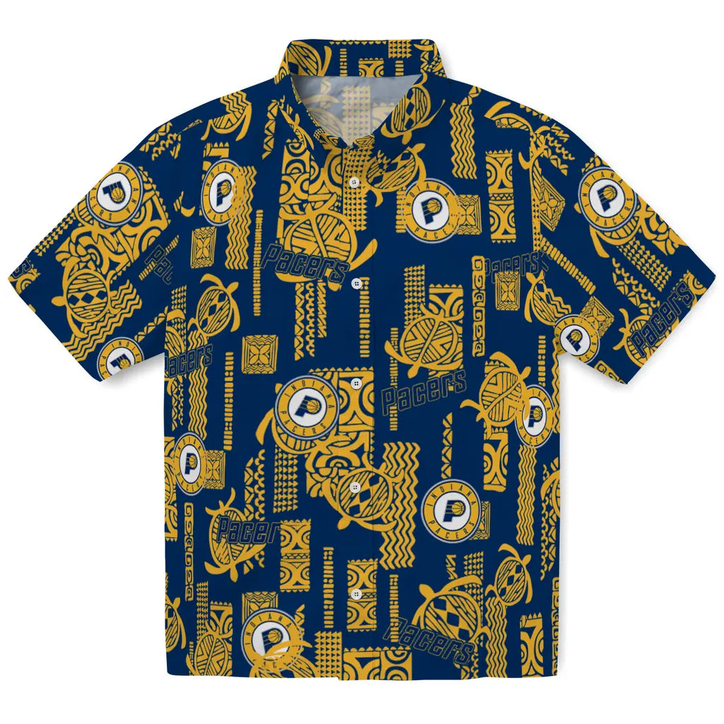 Indiana Pacers Hawaiian Shirt - Turtle Lines | Hula Hawaiian Shirts
