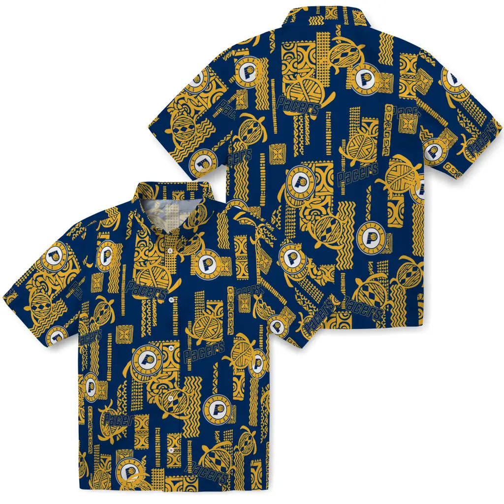 Indiana Pacers Hawaiian Shirt - Turtle Lines | Hula Hawaiian Shirts