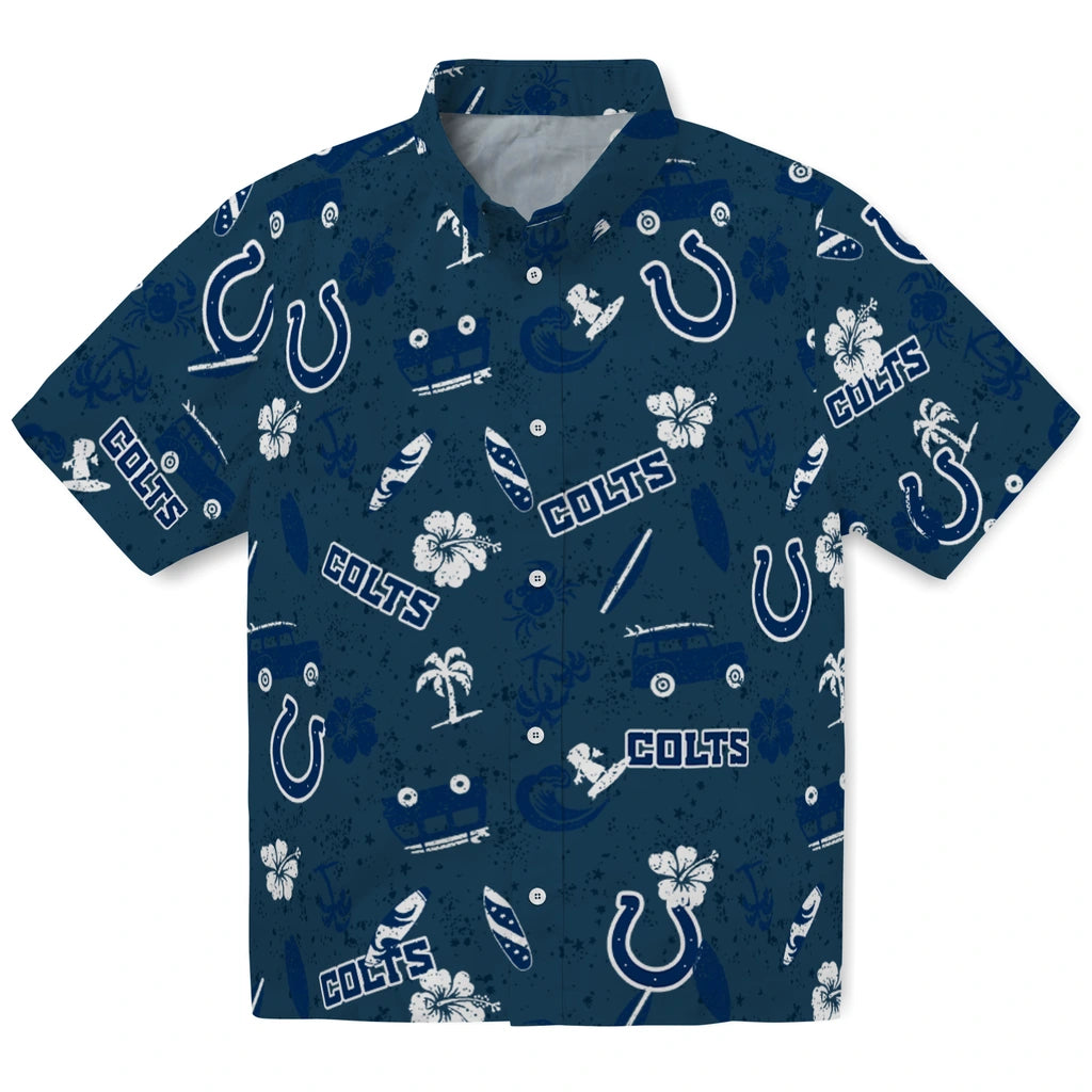 Indianapolis Colts Hawaiian Shirt - Beach Vibe | Hula Hawaiian Shirts