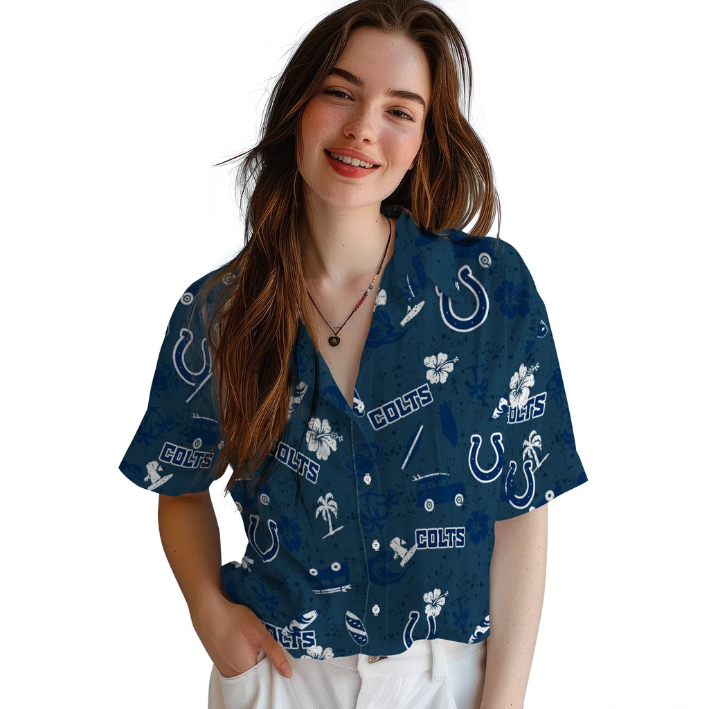Indianapolis Colts Hawaiian Shirt - Beach Vibe | Hula Hawaiian Shirts
