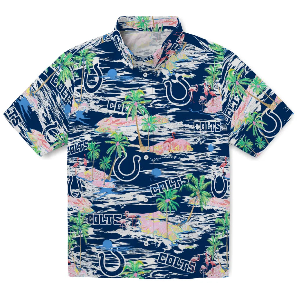 Indianapolis Colts Hawaiian Shirt - Hawaii Island | Hula Hawaiian Shirts