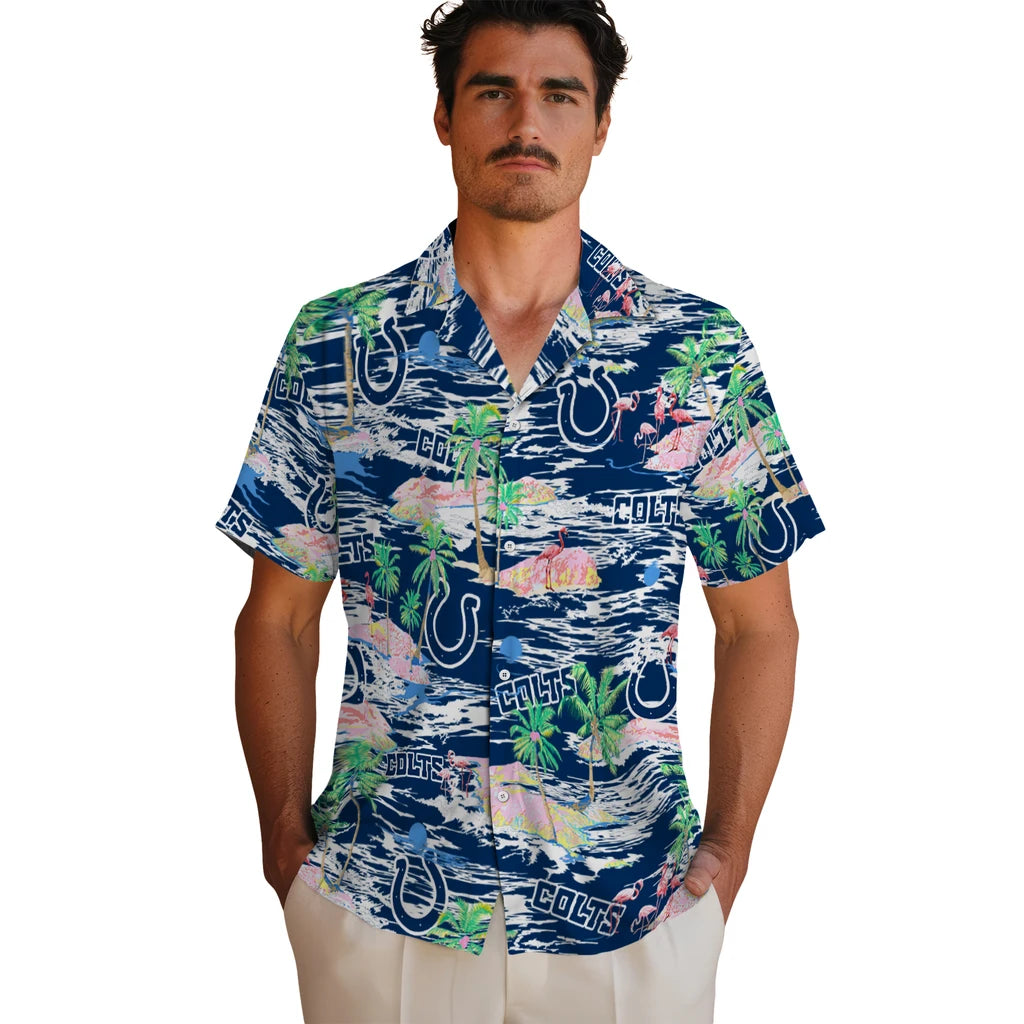 Indianapolis Colts Hawaiian Shirt - Hawaii Island | Hula Hawaiian Shirts