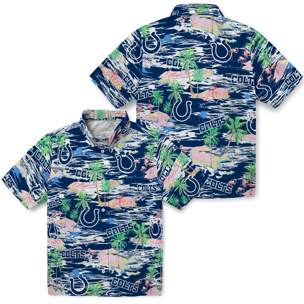 Indianapolis Colts Hawaiian Shirt - Hawaii Island | Hula Hawaiian Shirts
