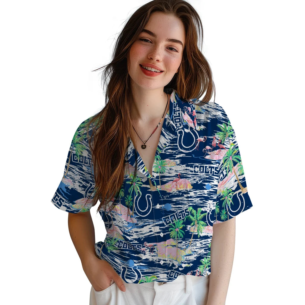 Indianapolis Colts Hawaiian Shirt - Hawaii Island | Hula Hawaiian Shirts