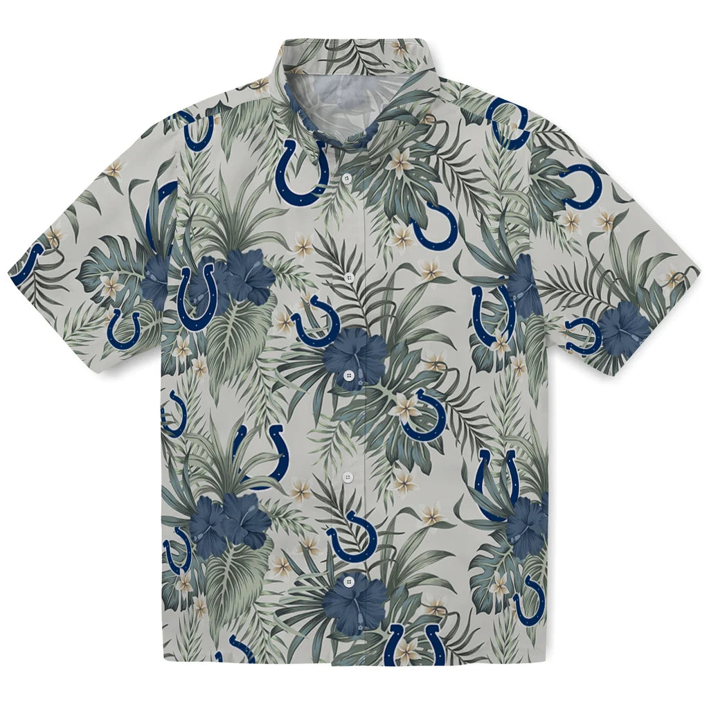 Indianapolis Colts Hawaiian Shirt - Hibiscus Designs | Hula Hawaiian Shirts