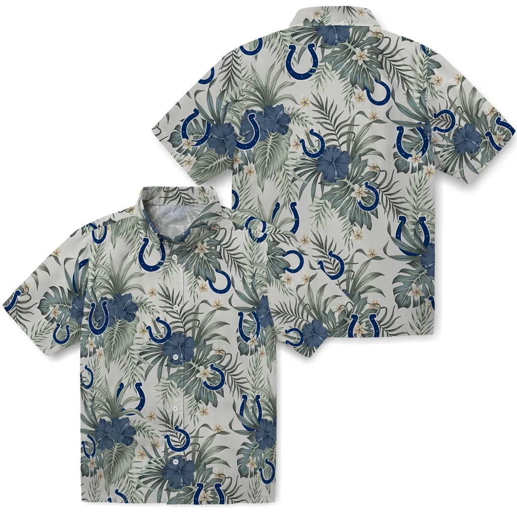 Indianapolis Colts Hawaiian Shirt - Hibiscus Designs | Hula Hawaiian Shirts