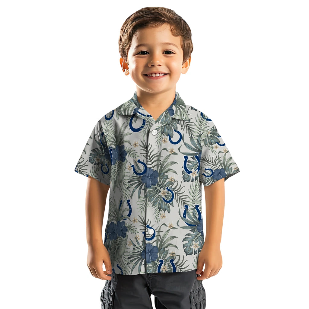 Indianapolis Colts Hawaiian Shirt - Hibiscus Designs | Hula Hawaiian Shirts