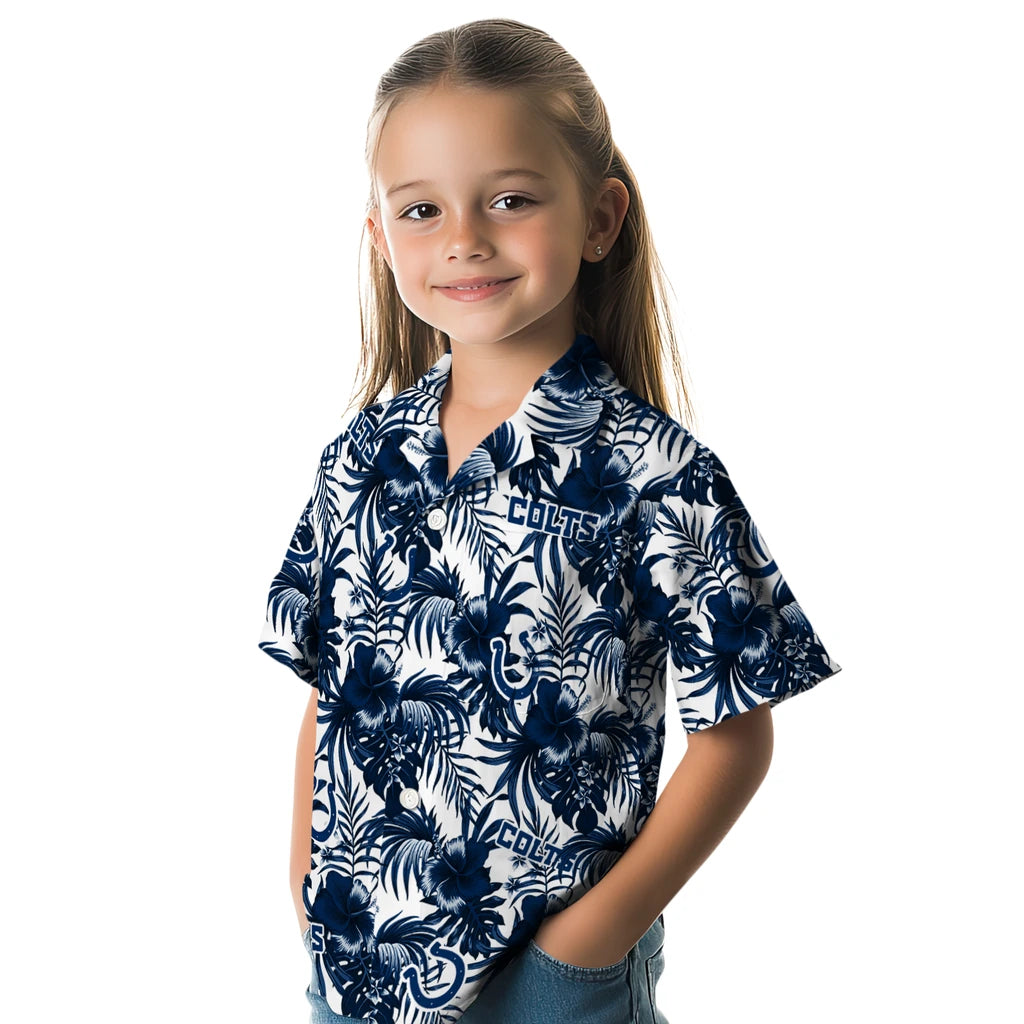 Indianapolis Colts Hawaiian Shirt - Hibiscus Exotic | Hula Hawaiian Shirts