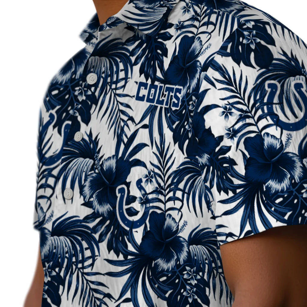 Indianapolis Colts Hawaiian Shirt - Hibiscus Exotic | Hula Hawaiian Shirts