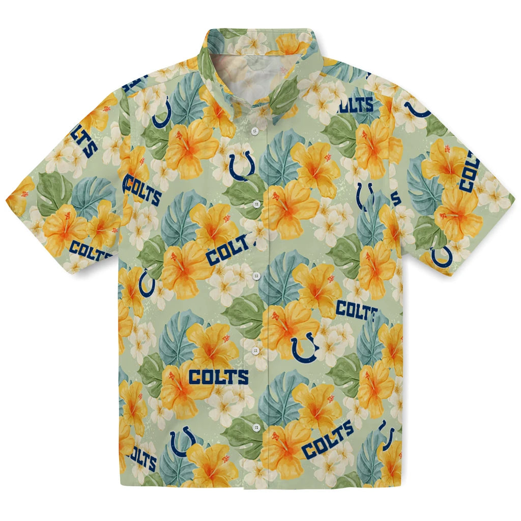 Indianapolis Colts Hawaiian Shirt - Hibiscus Mood | Hula Hawaiian Shirts