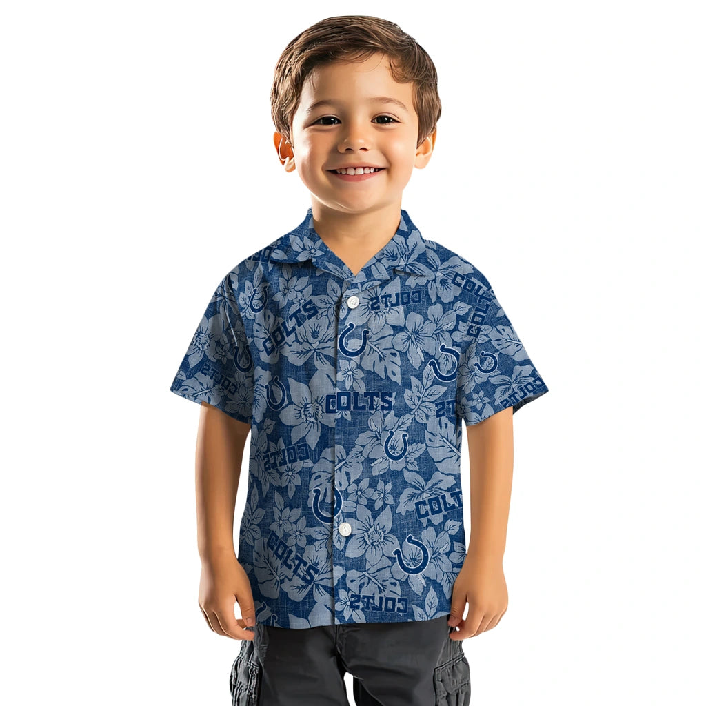 Indianapolis Colts Hawaiian Shirt - Hibiscus Oasis | Hula Hawaiian Shirts