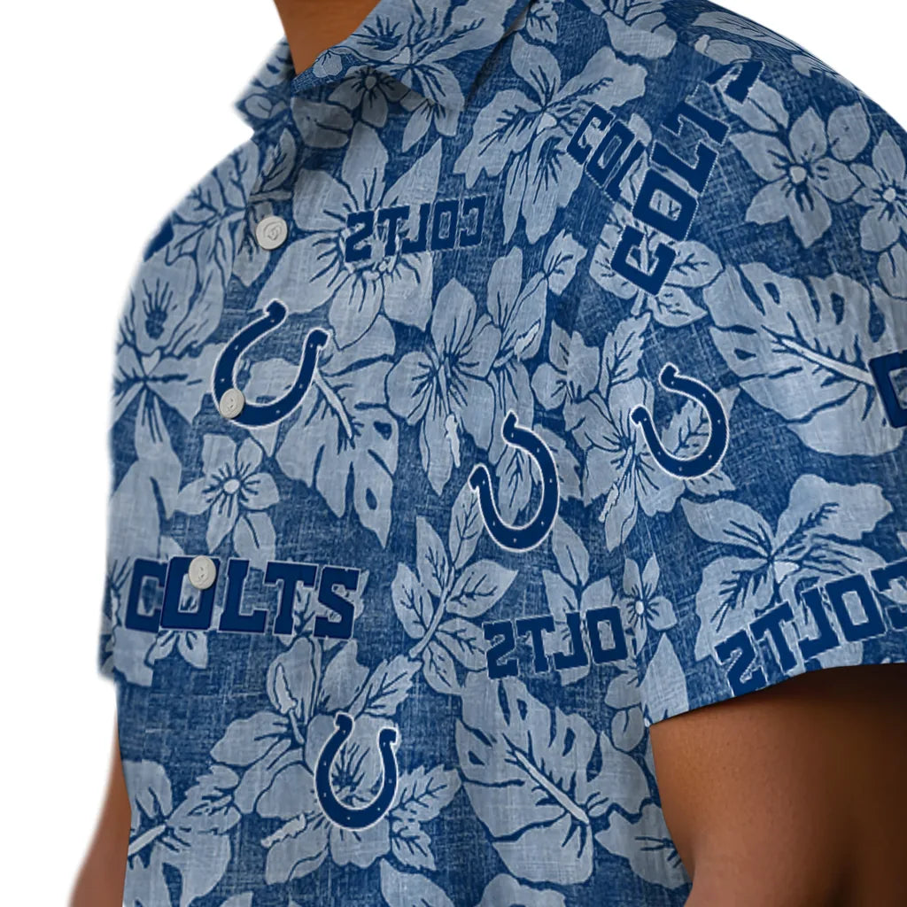 Indianapolis Colts Hawaiian Shirt - Hibiscus Oasis | Hula Hawaiian Shirts