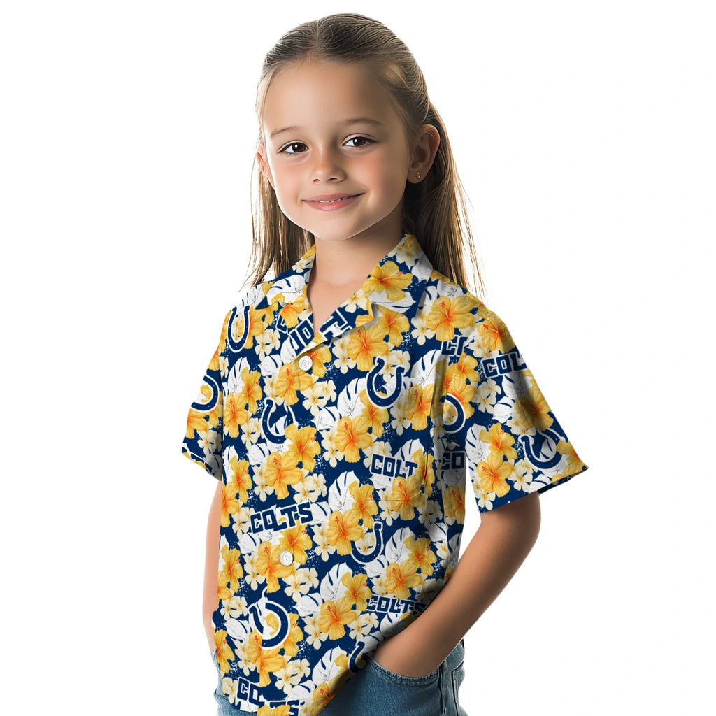 Indianapolis Colts Hawaiian Shirt - Hibiscus Tropics | Hula Hawaiian Shirts